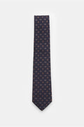 Borrelli Silk tie abrown/ - Navy