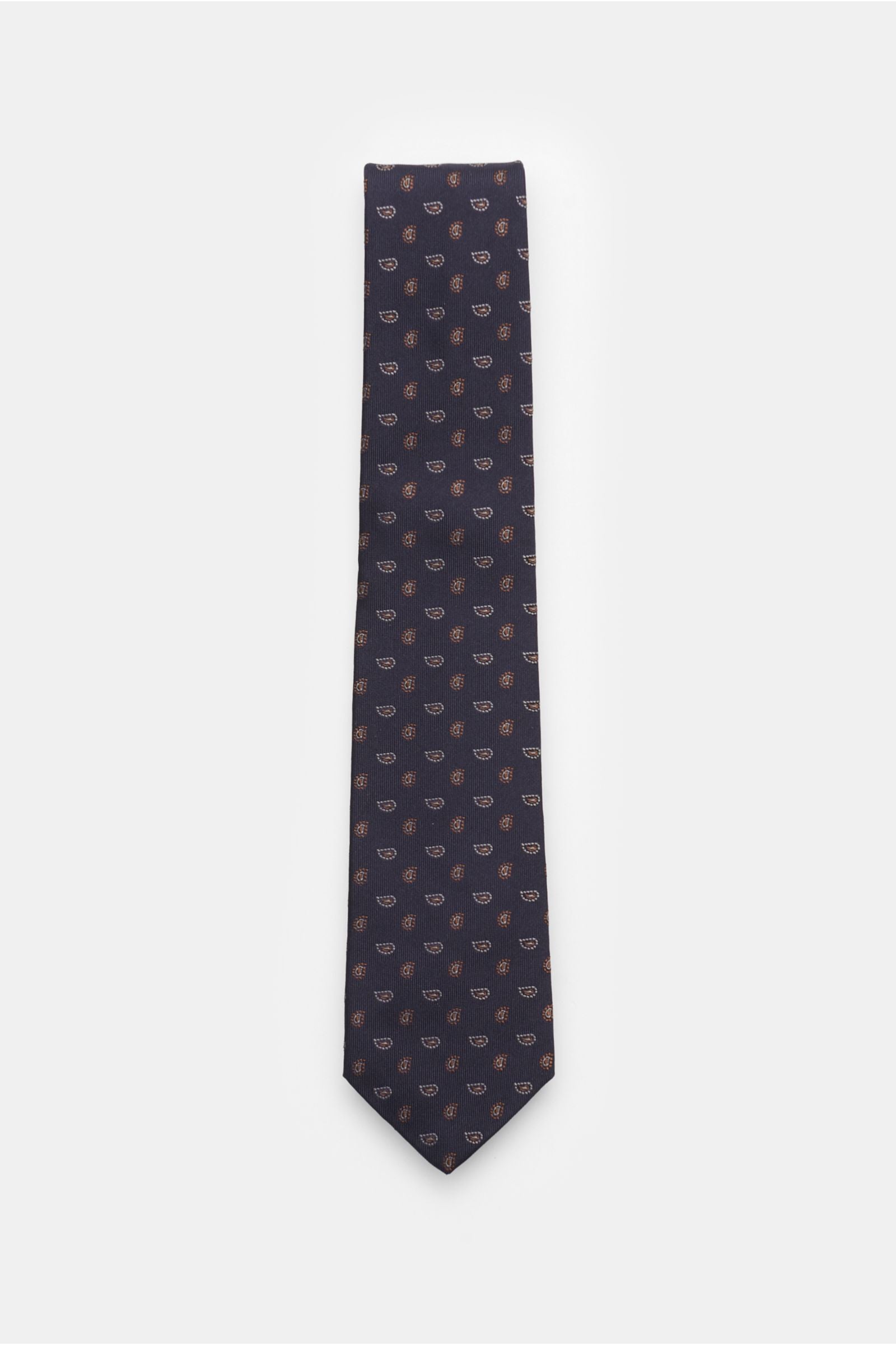 Borrelli Silk tie abrown/ - Navy