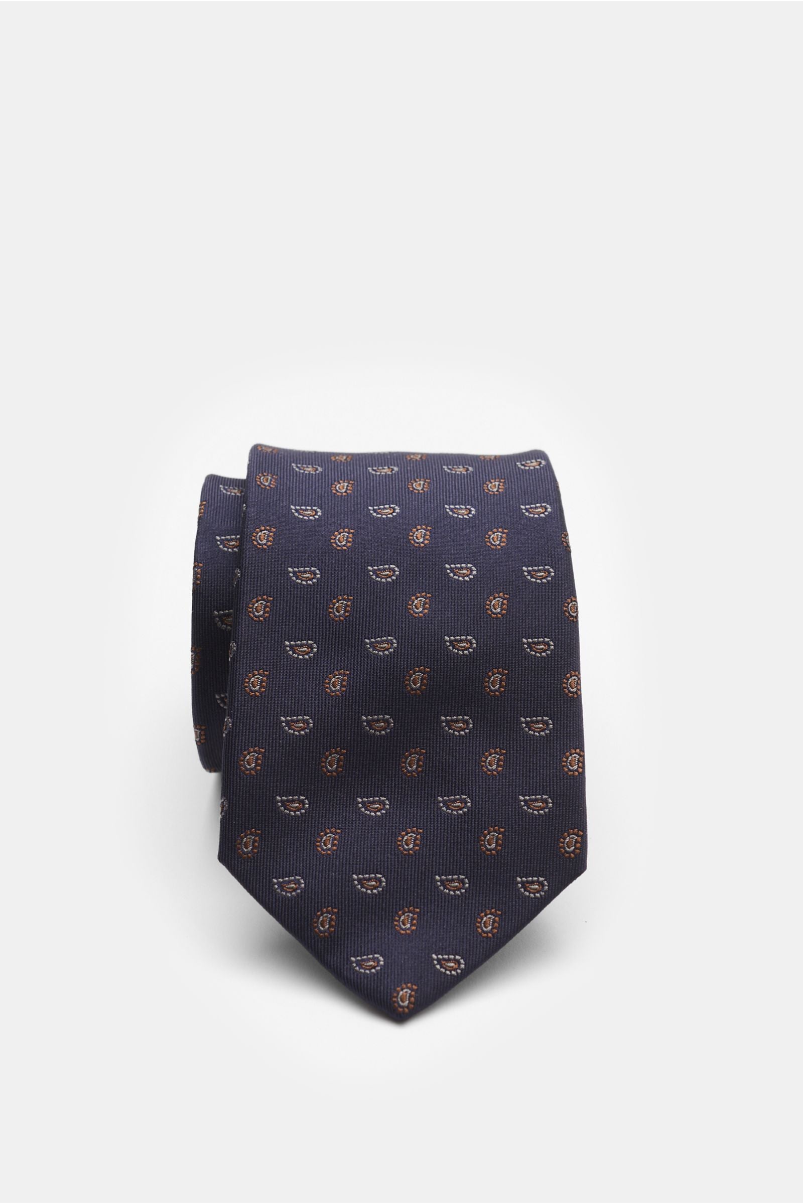 Borrelli Silk tie abrown/ - Navy
