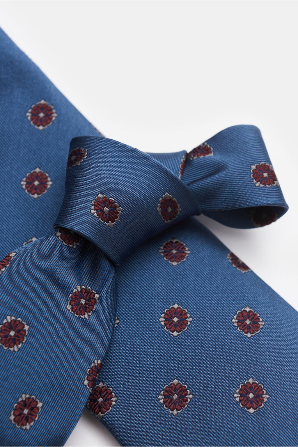 Borrelli Silk tie be - Smoky blue