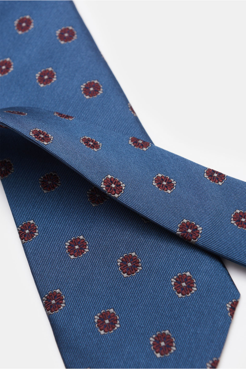 Borrelli Silk tie be - Smoky blue