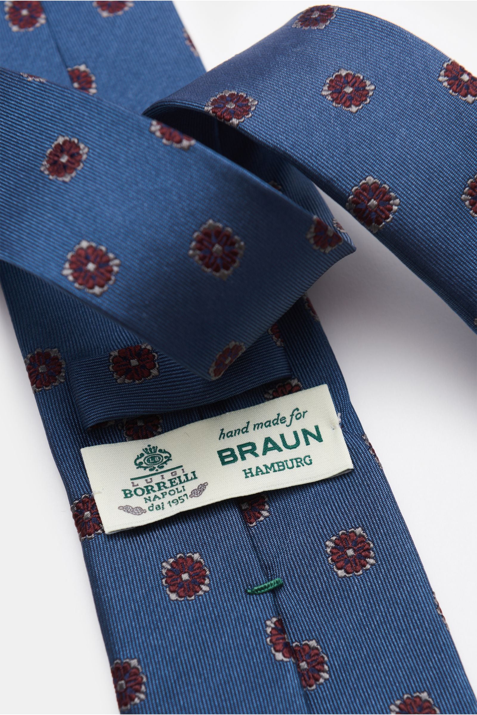 Borrelli Silk tie be - Smoky blue