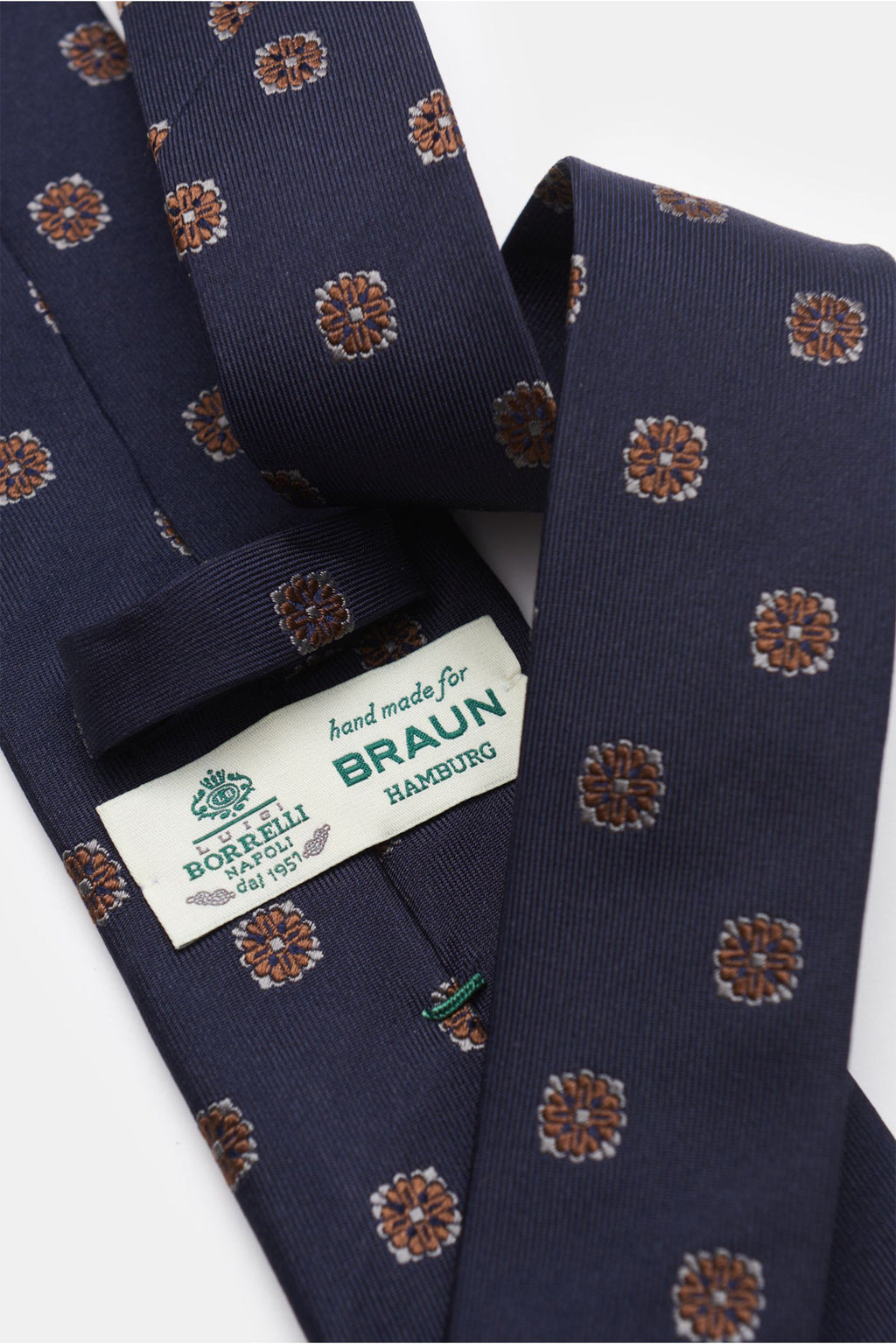Borrelli Silk tie be - Navy