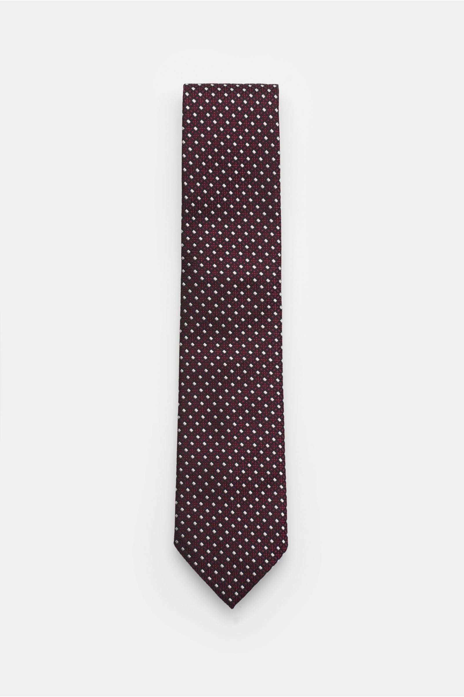 Zegna Silk tie black/ - white patterned 2