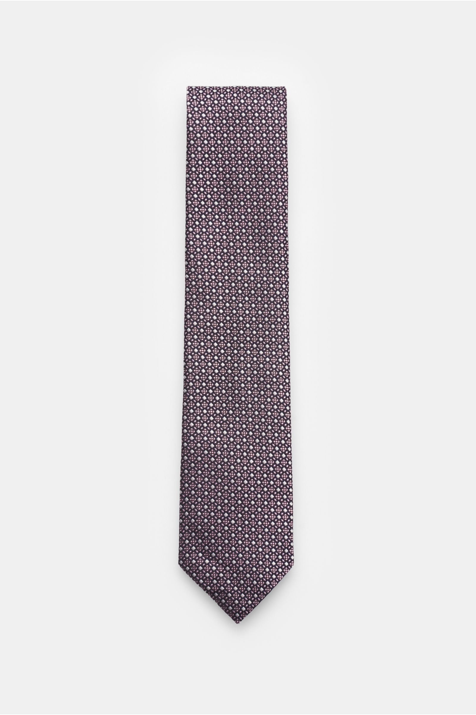 Zegna Silk tie black/ - white patterned
