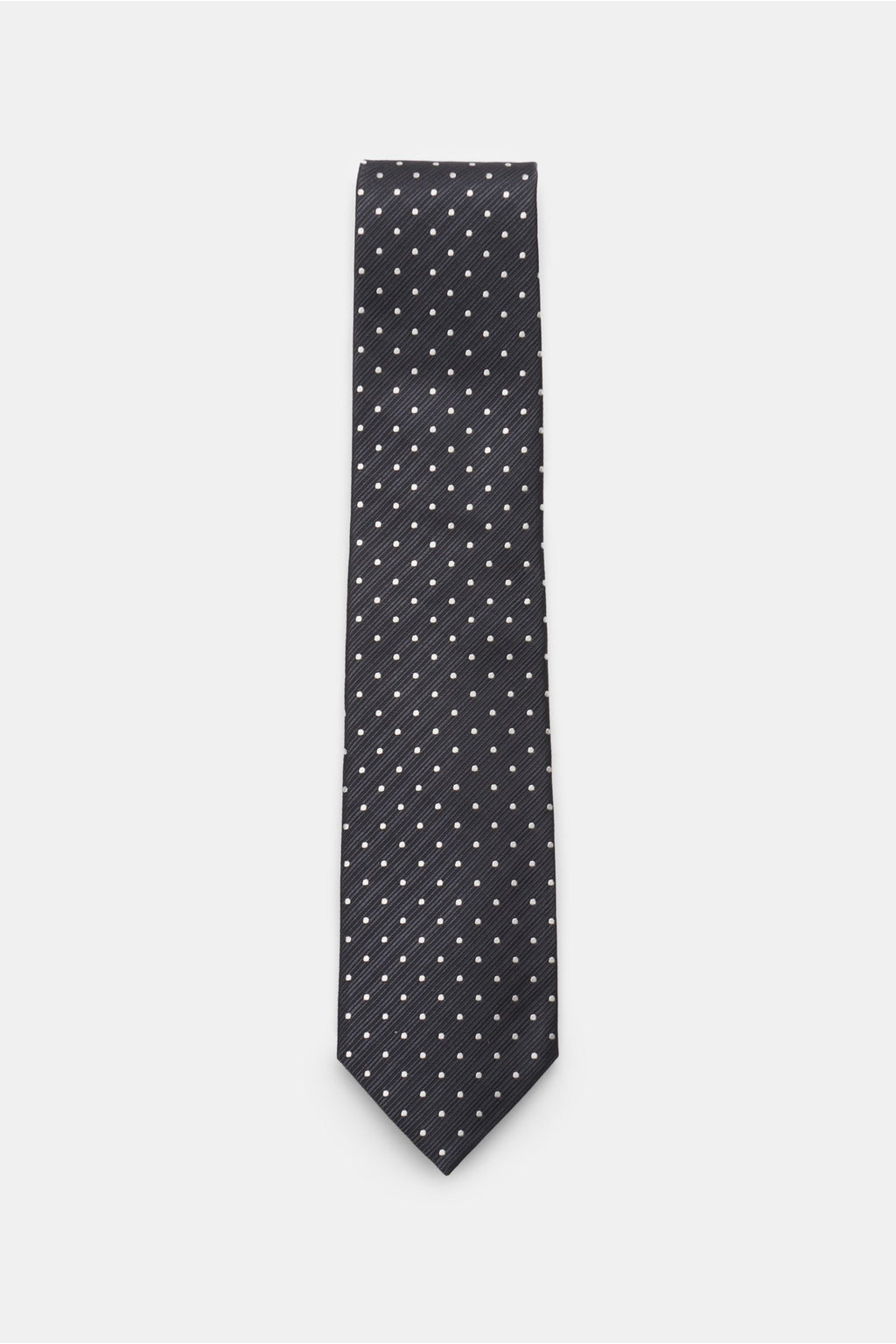 Tom Ford Silk tie anthracite/white dotted - dotted