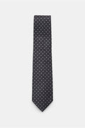 Tom Ford Silk tie anthracite/white dotted - dotted