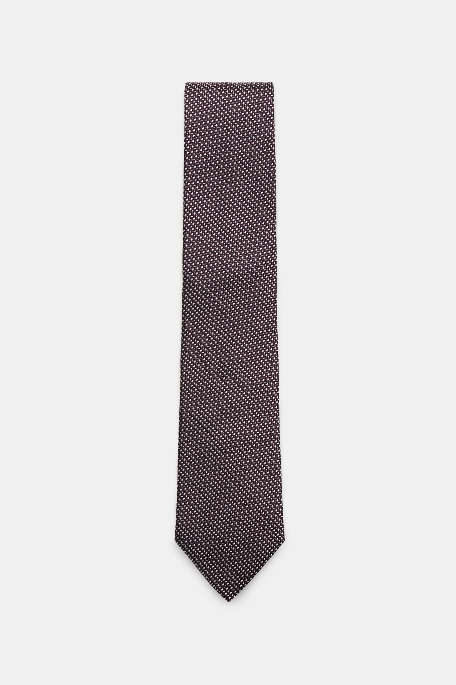 Zegna Silk tie black/ - grey patterned 2