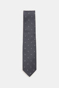 Tom Ford Silk tie dark grey/grey with polka dots - dots