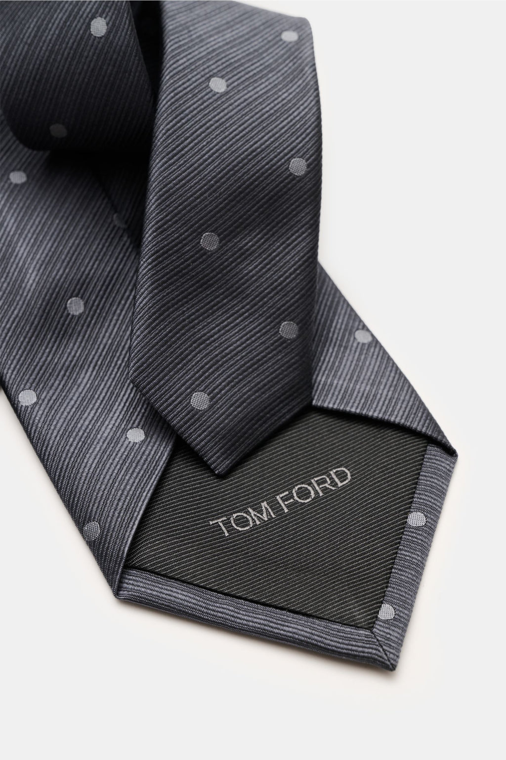 Tom Ford Silk tie dark grey/grey with polka dots - dots