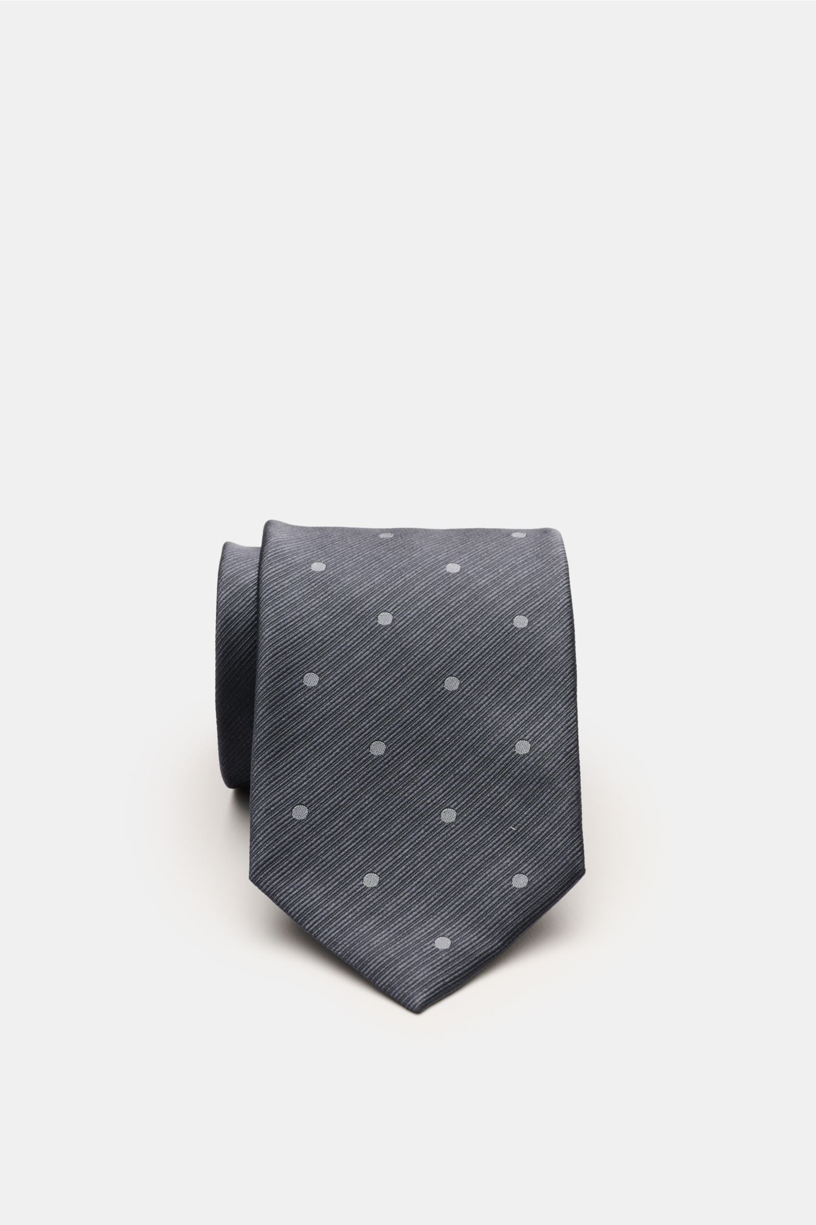 Tom Ford Silk tie dark grey/grey with polka dots - dots