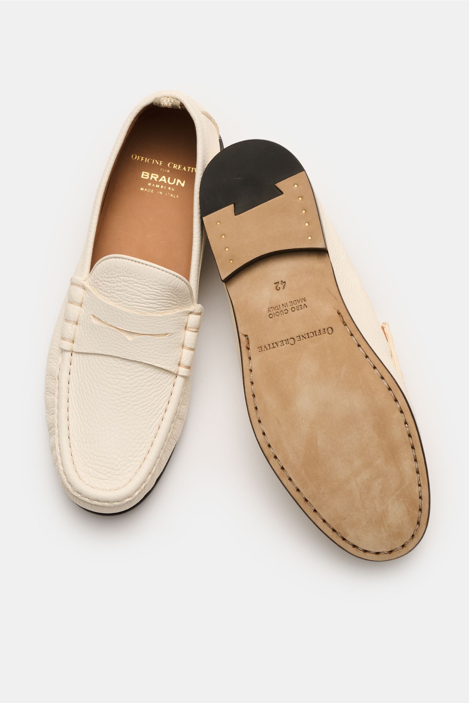 Officine Creative Penny loafers 'Balfron' - Cream