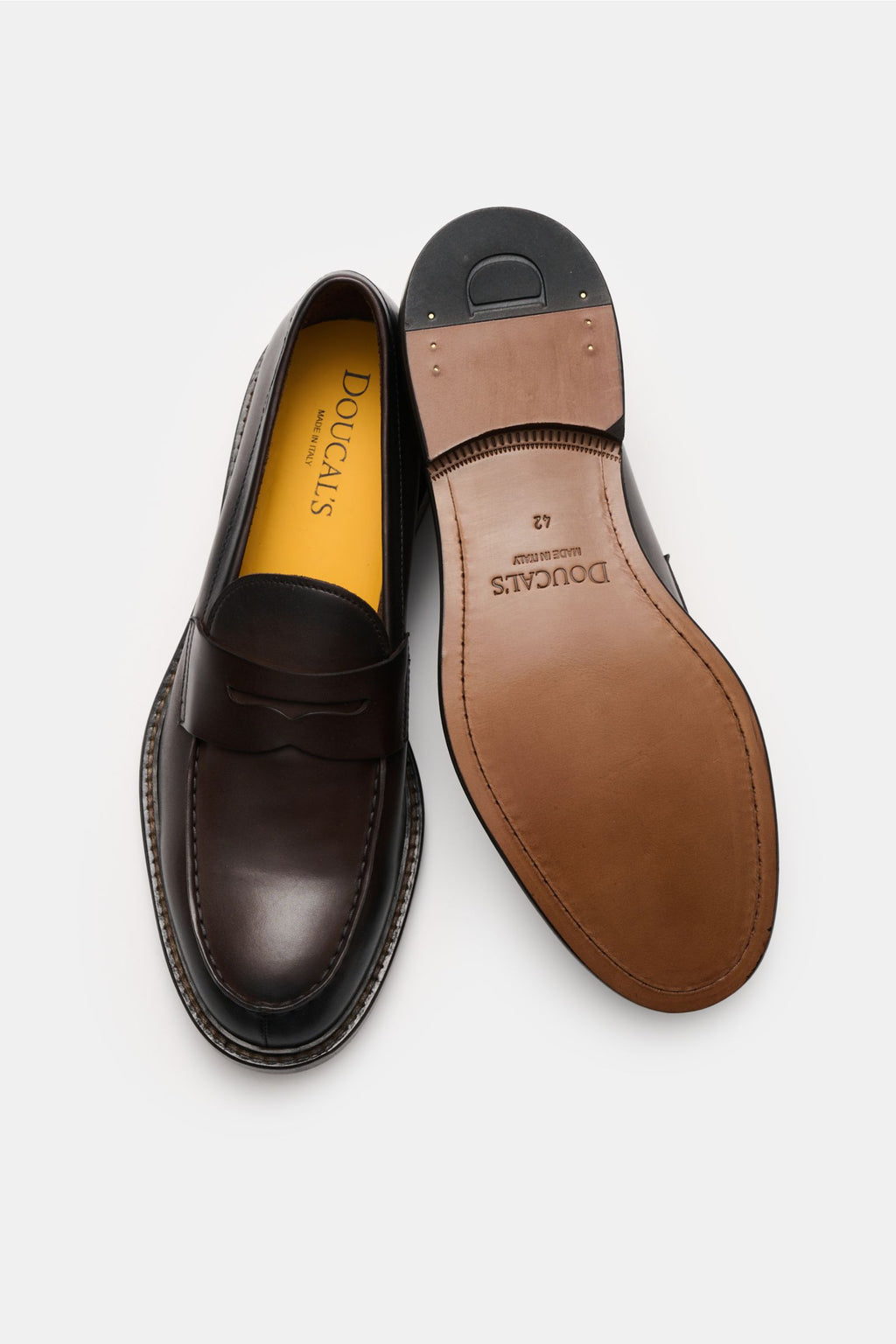 Doucal's Penny loafers 'Nappato' - dark brown