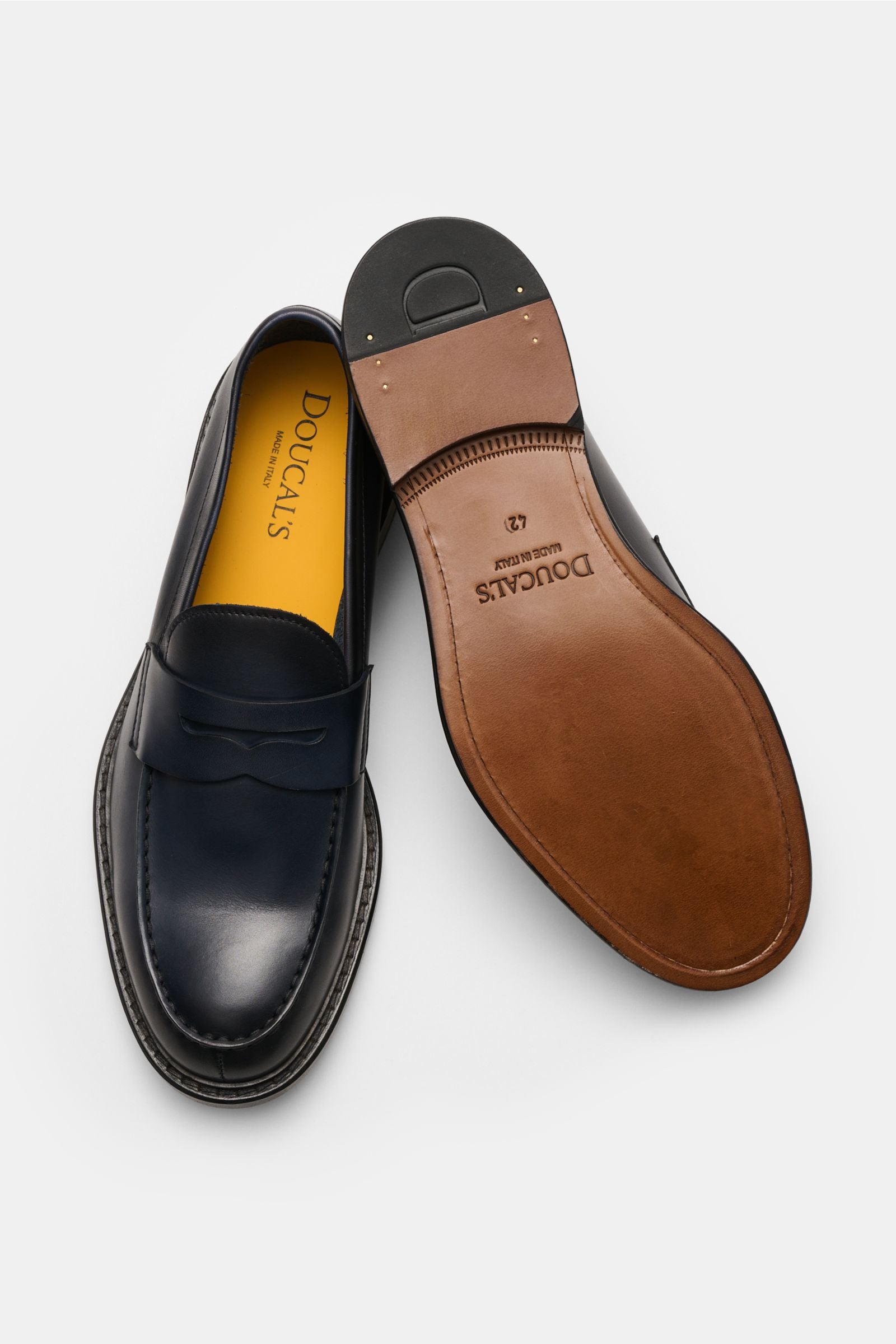 Doucal's Penny loafers 'Nappato' - dark navy