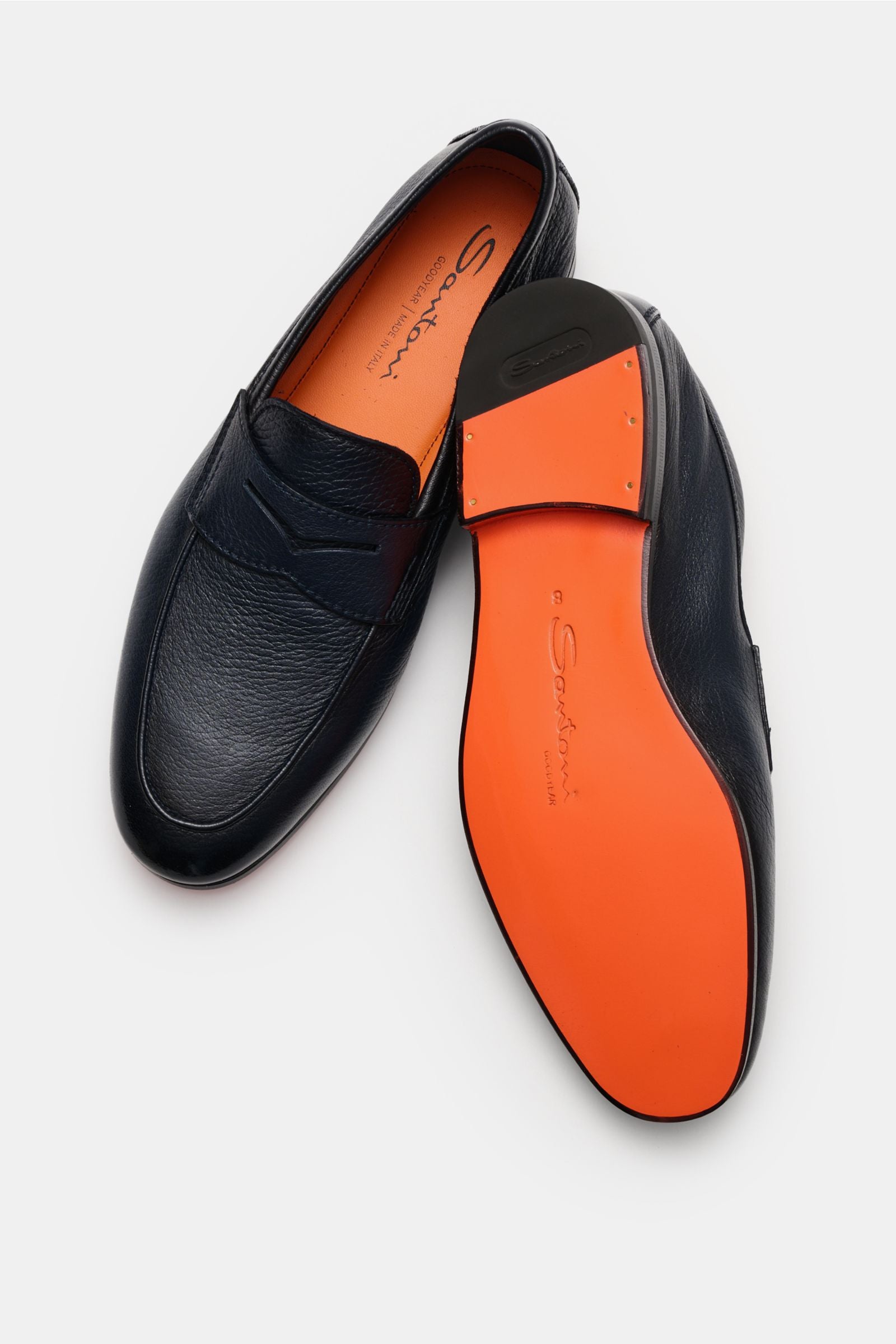Santoni Penny loafers 'Carlo' - dark navy