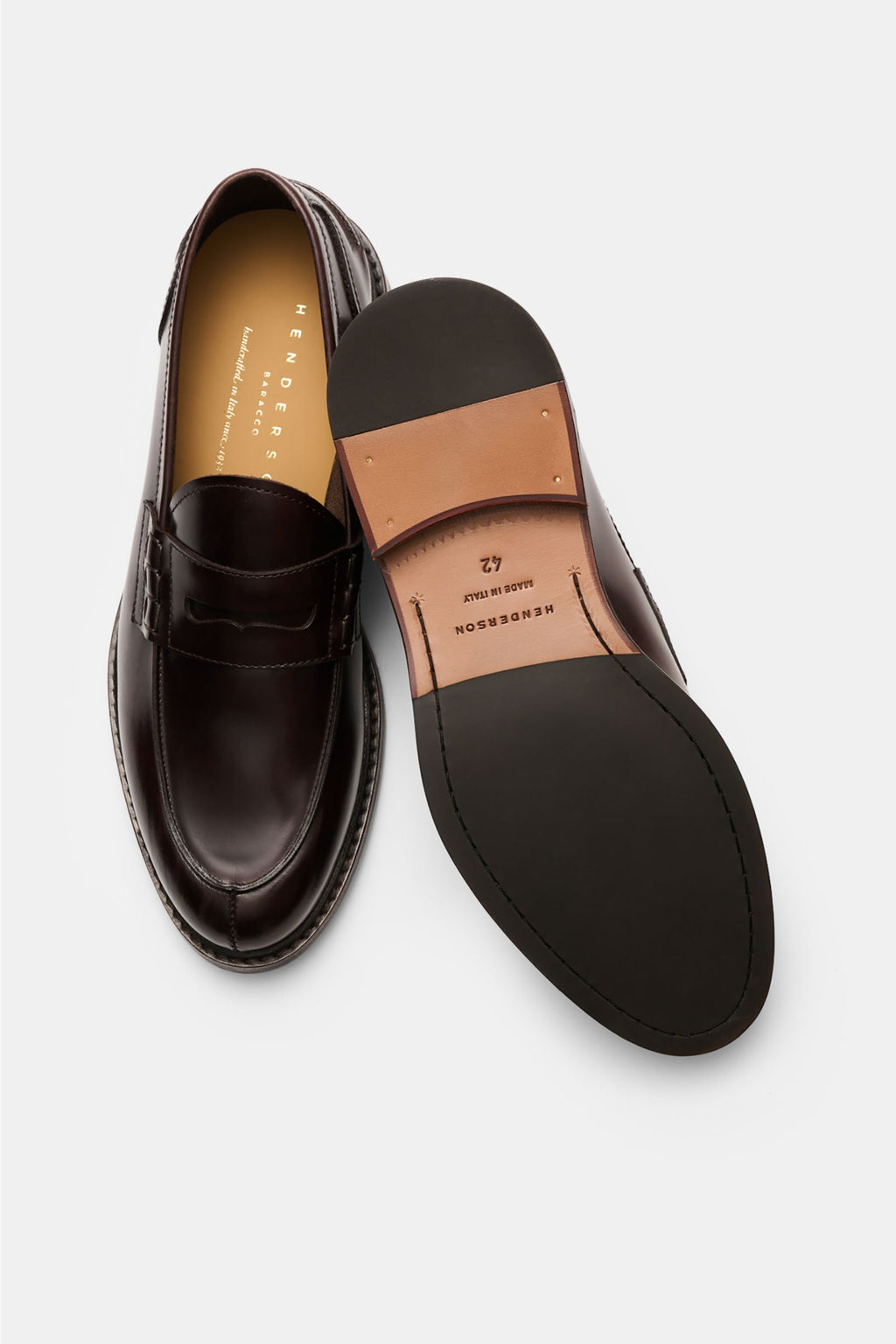 Henderson Penny loafers 'Calf Lux Sparrow' - dark brown