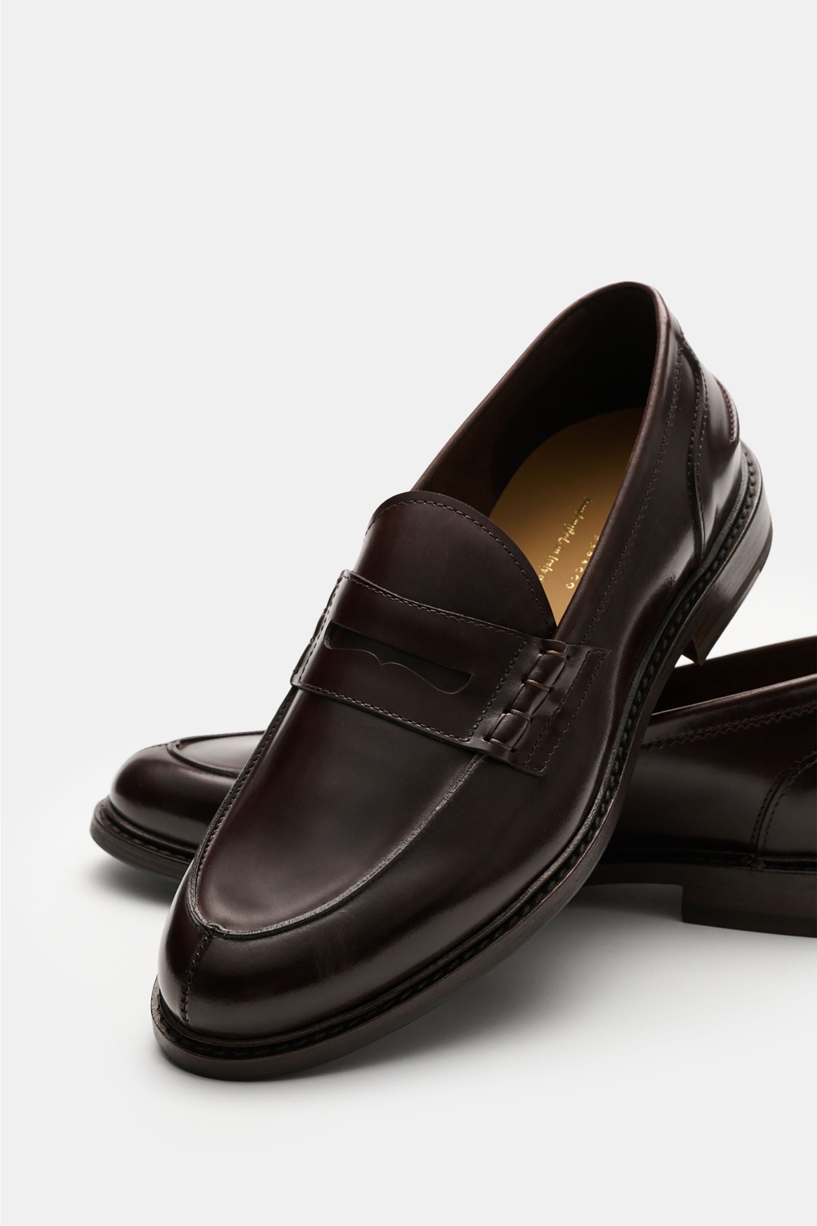 Henderson Penny loafers 'Calf Lux Sparrow' - dark brown