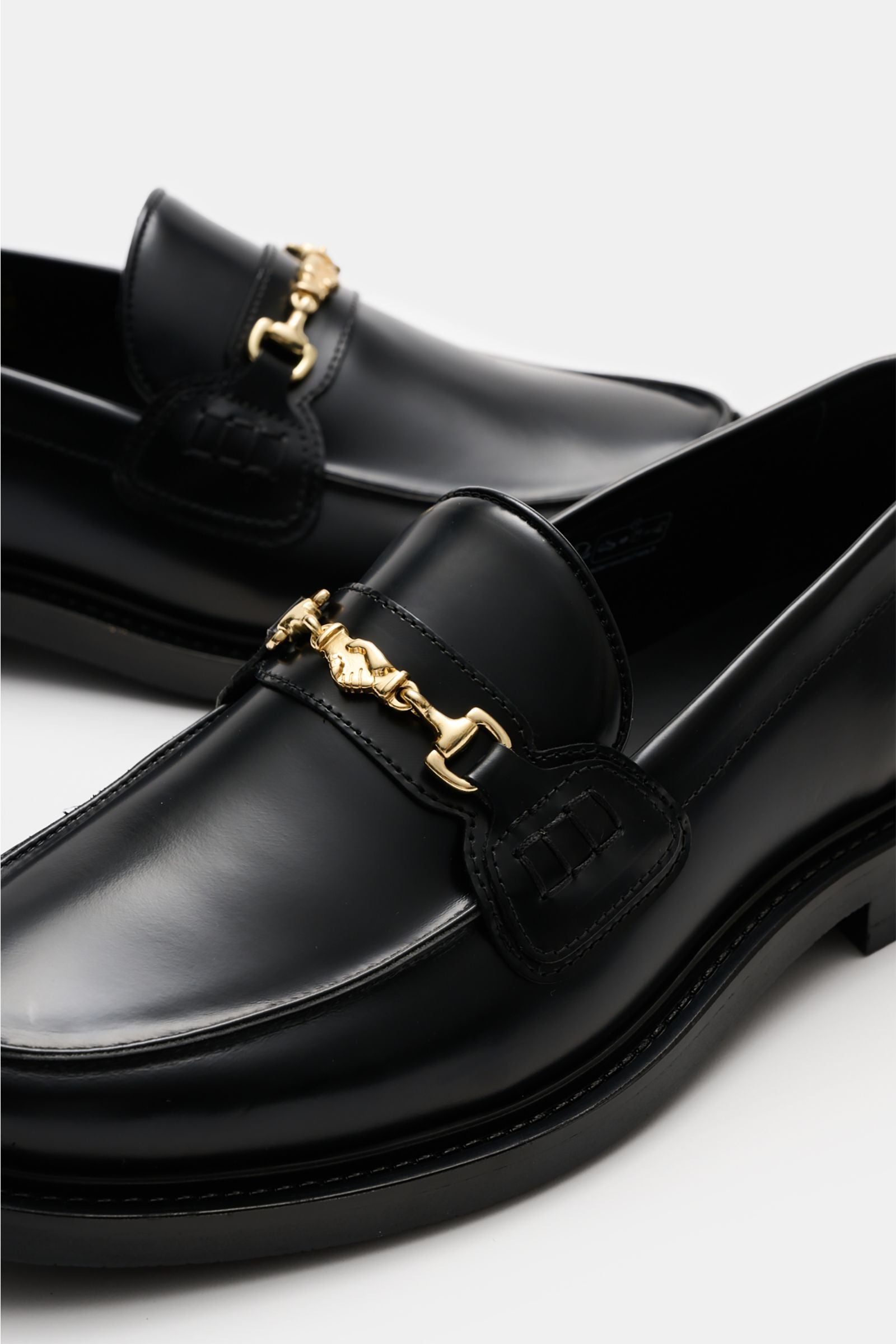 Filling Pieces Horse bit loafers 'Polido' - black