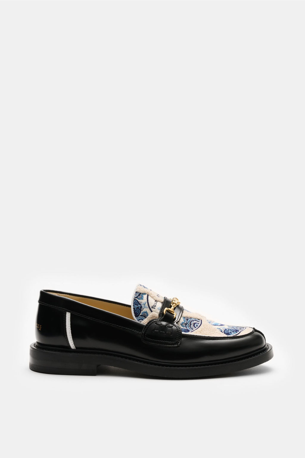 Filling Pieces Loafers 'Broken Plate' black/blue/off-white - white