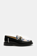 Filling Pieces Loafers 'Broken Plate' black/blue/off-white - white