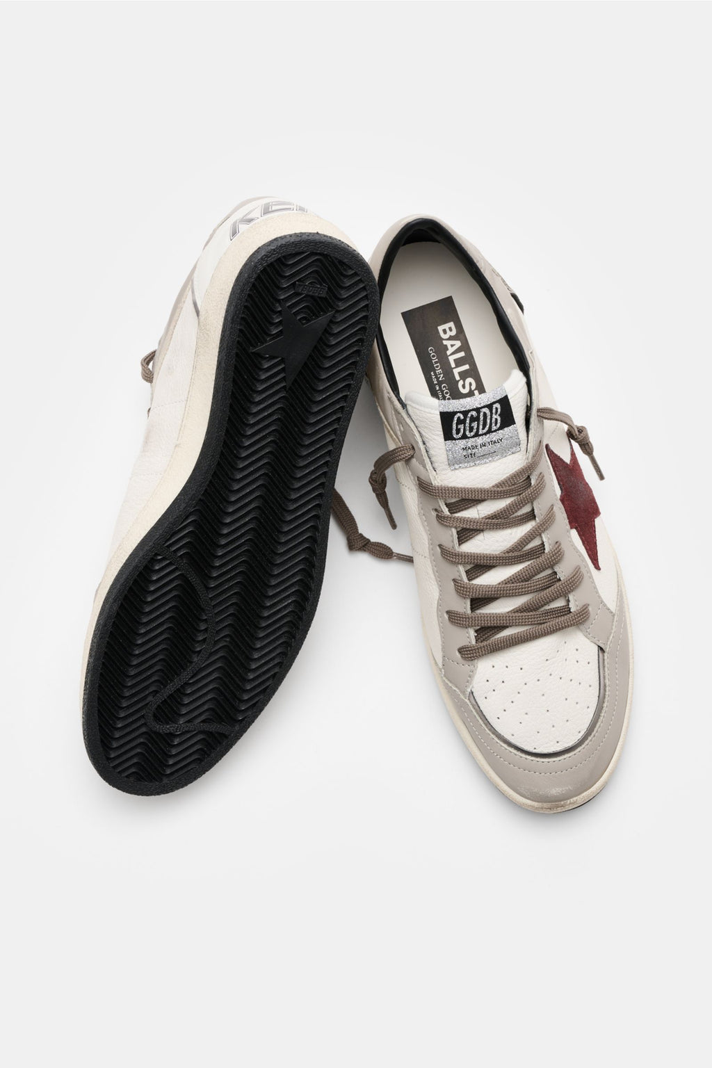 Golden Goose Sneakers 'Ball Star' - whitegreyburgundy