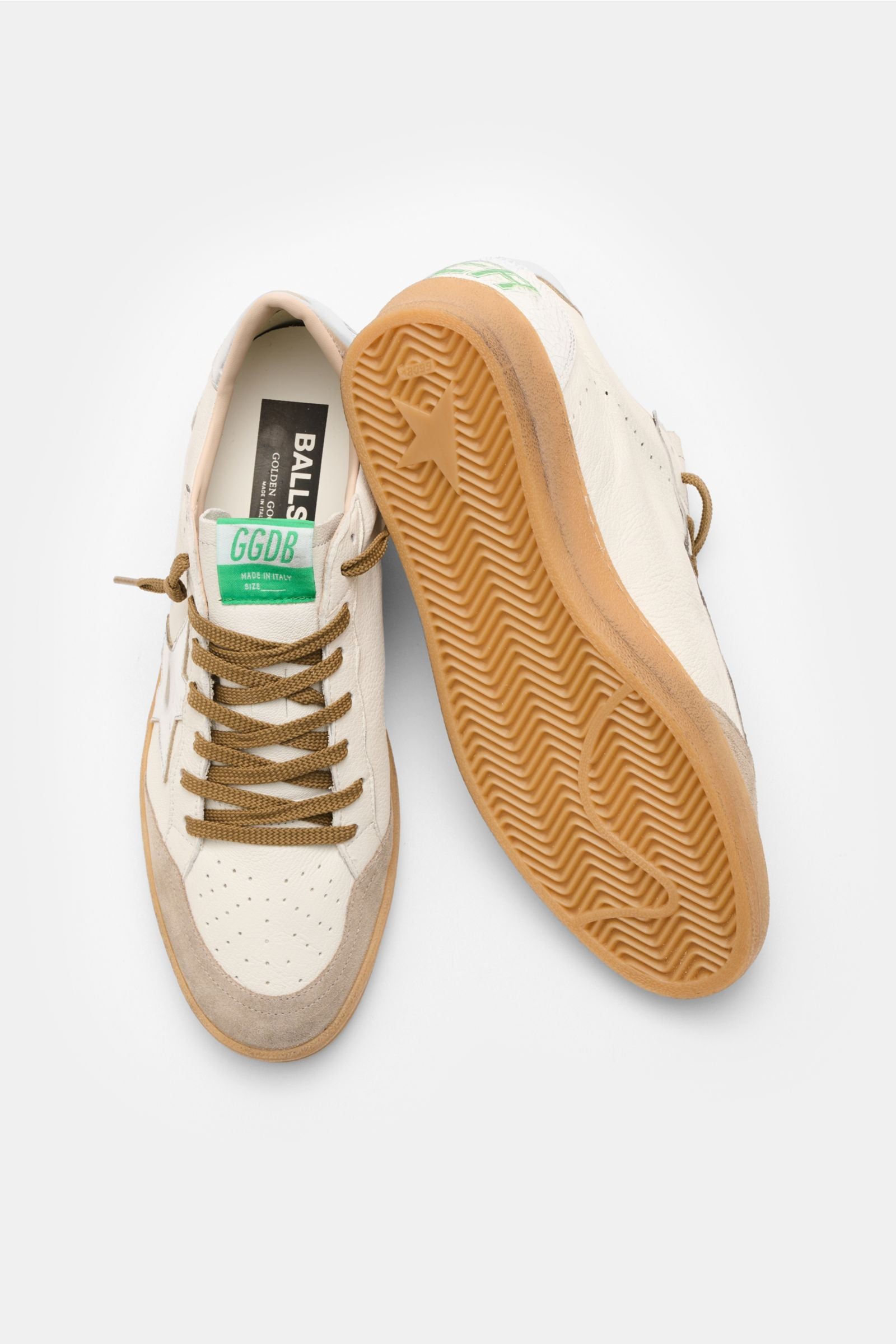 Golden Goose Sneakers 'Ball Star' off-white/grey-brown/silver - brownsilver