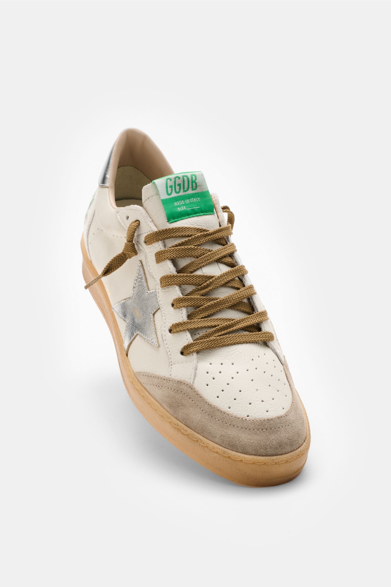 Golden Goose Sneakers 'Ball Star' off-white/grey-brown/silver - brownsilver