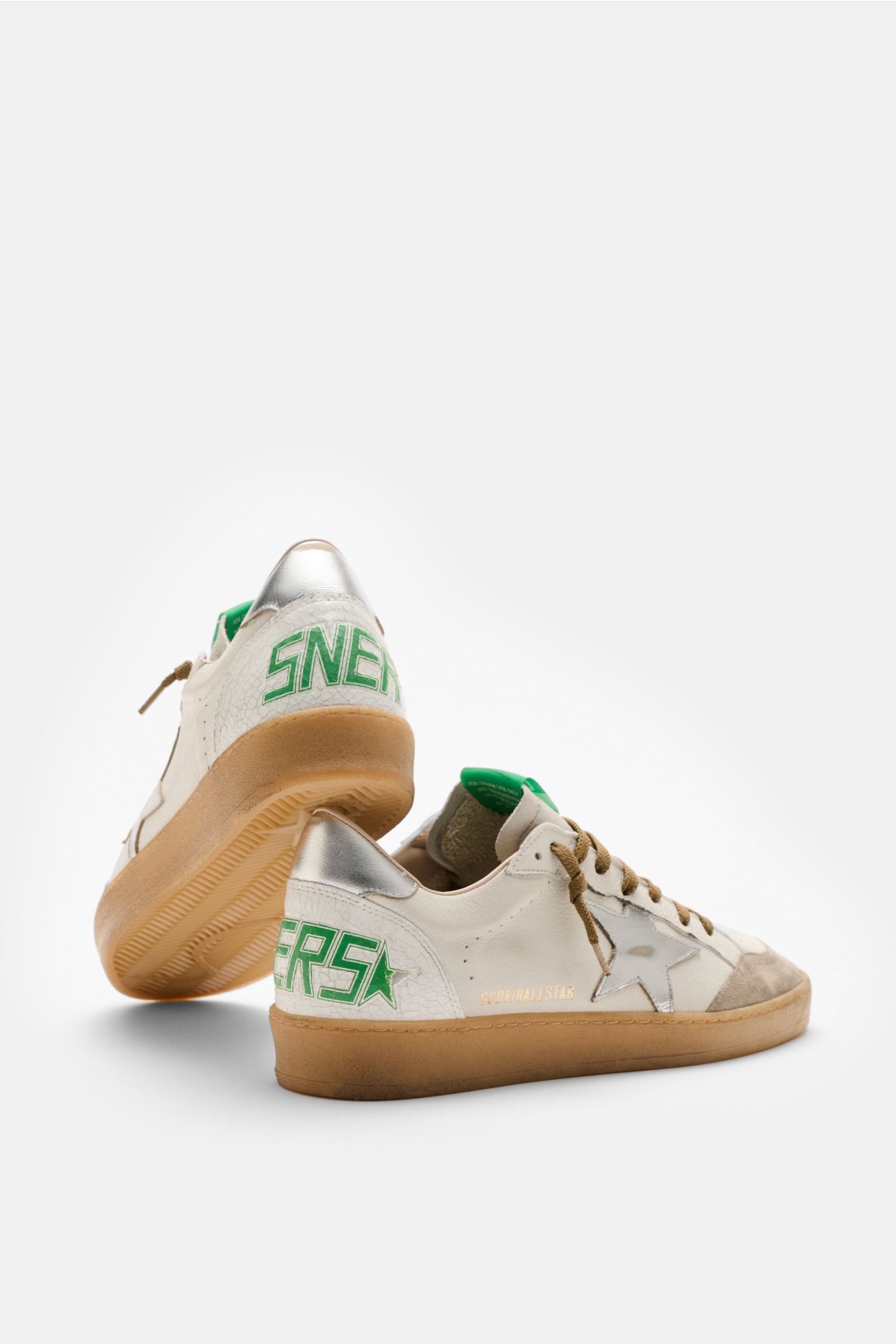 Golden Goose Sneakers 'Ball Star' off-white/grey-brown/silver - brownsilver
