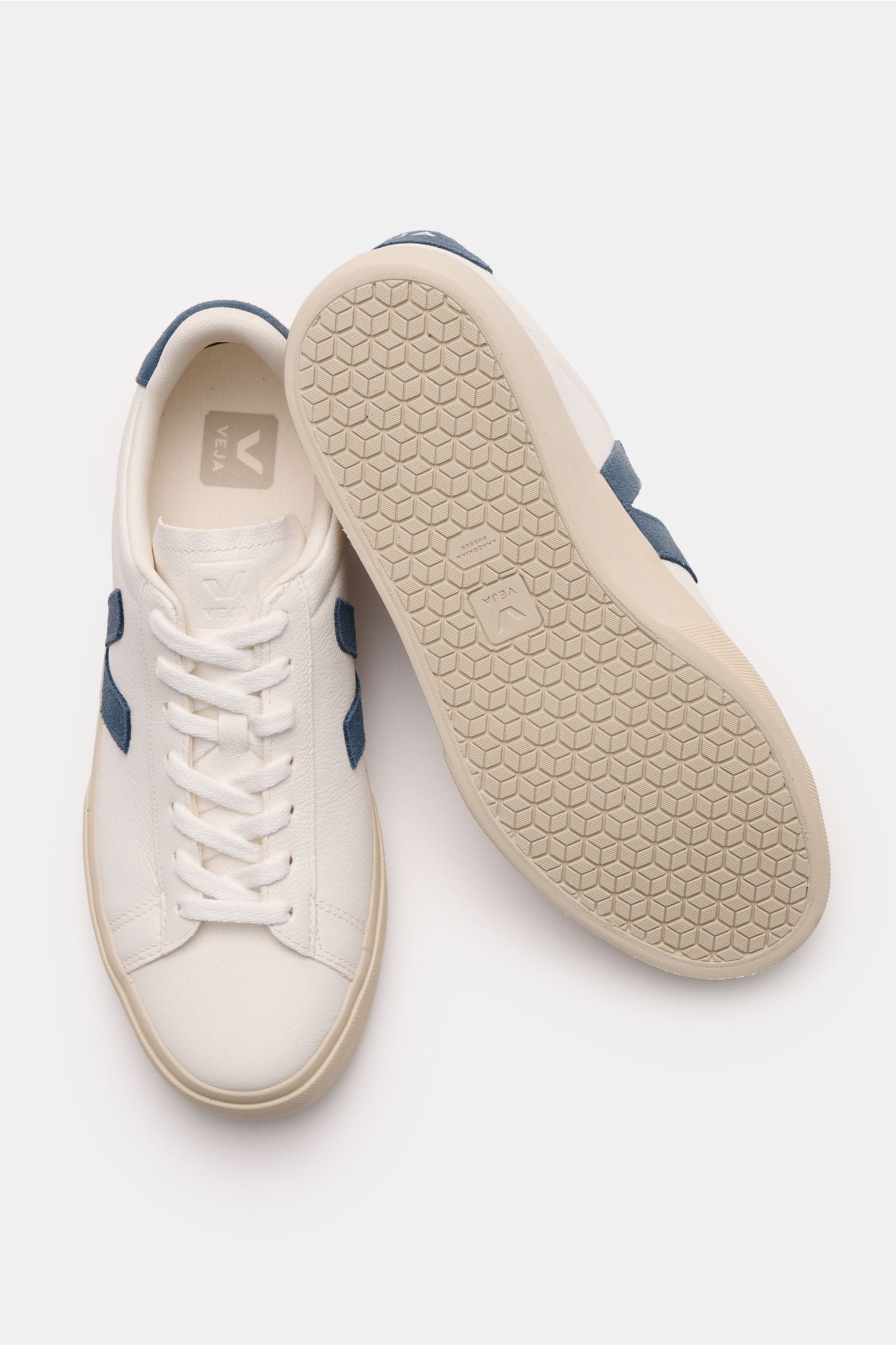 Veja Sneakers 'Campo Leather' off-white/grey-blue - graublau