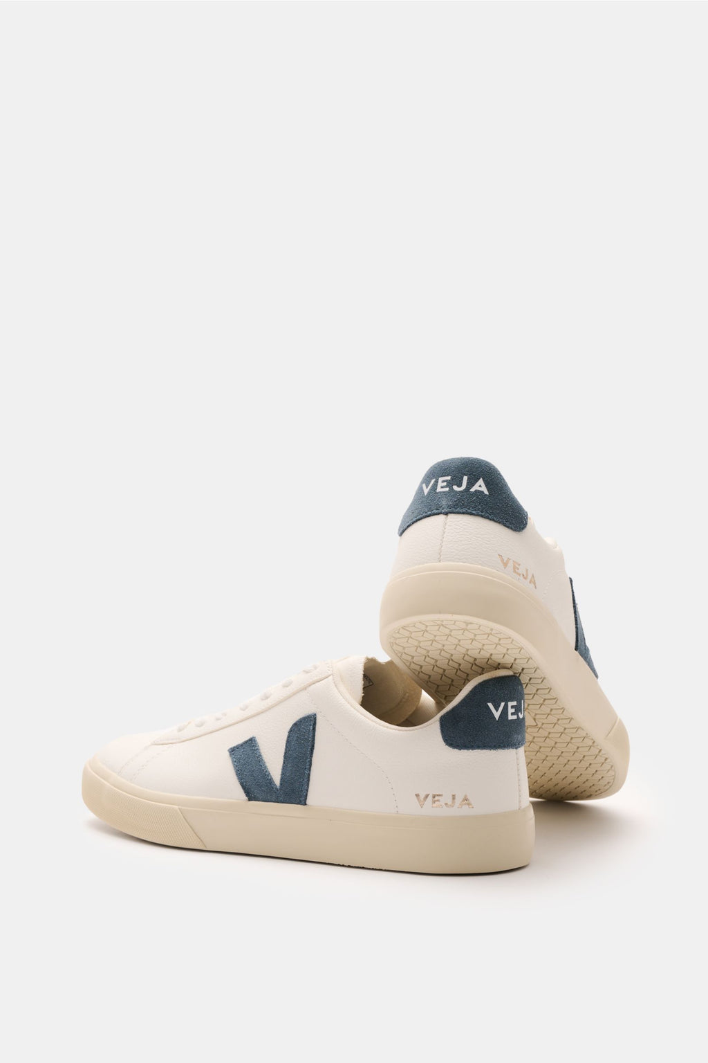 Veja Sneakers 'Campo Leather' off-white/grey-blue - graublau