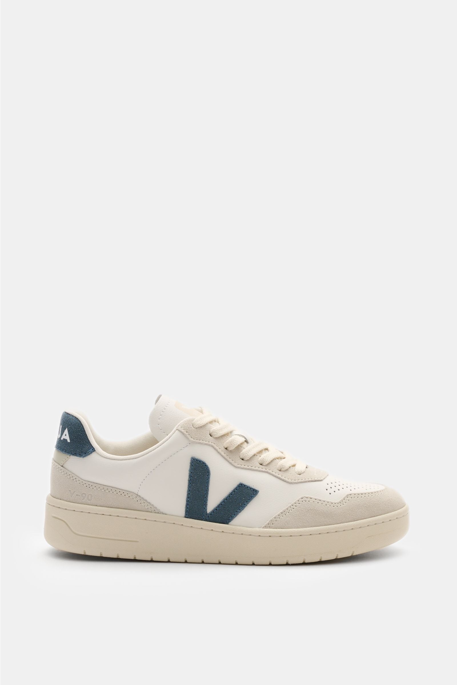 Veja Sneakers 'V-90 O.T. Leather' off-white/light grey/grey-blue - blue