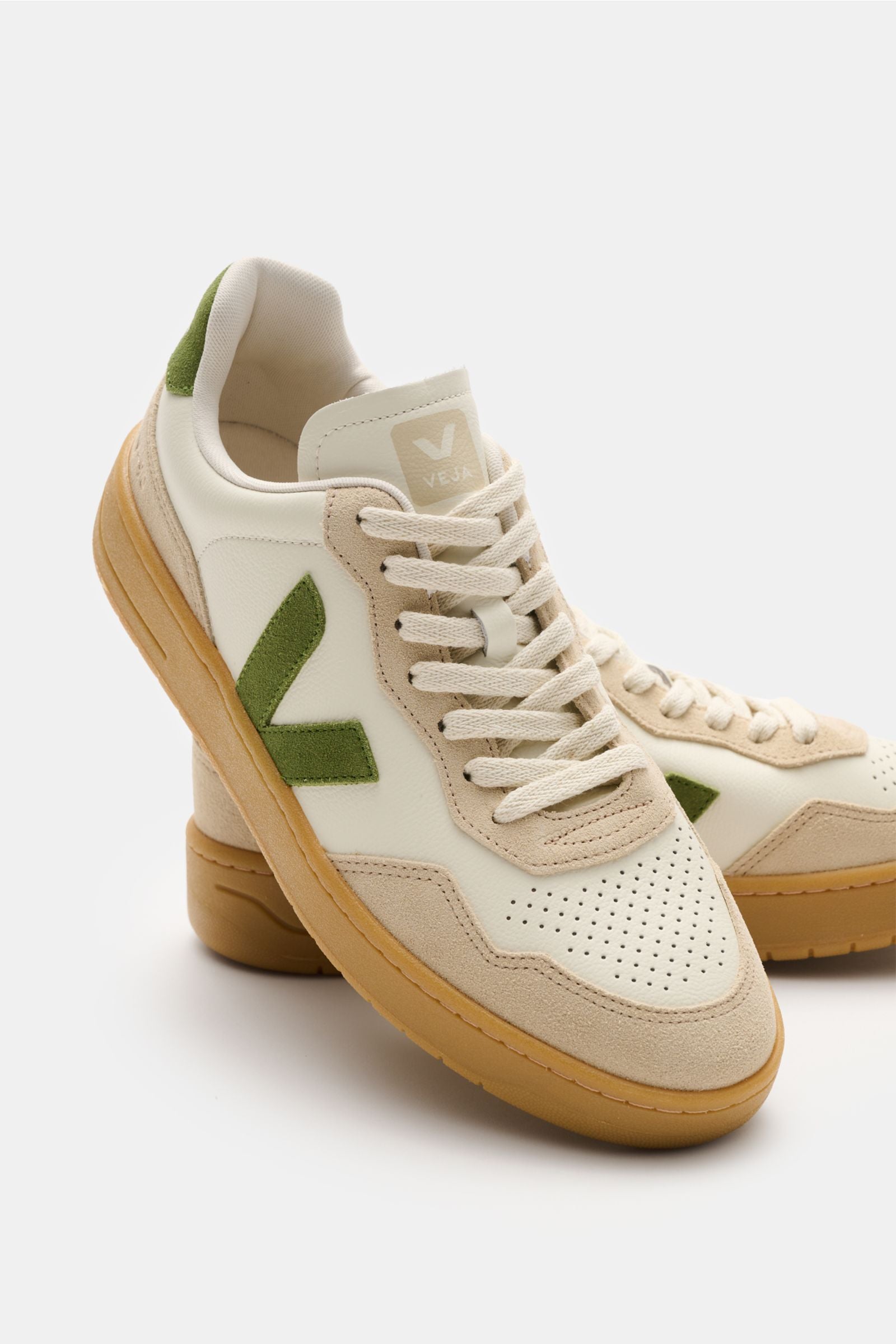 Veja Sneakers 'V-90 O.T. Leather' off-white/beige/sage - whitebeigesage