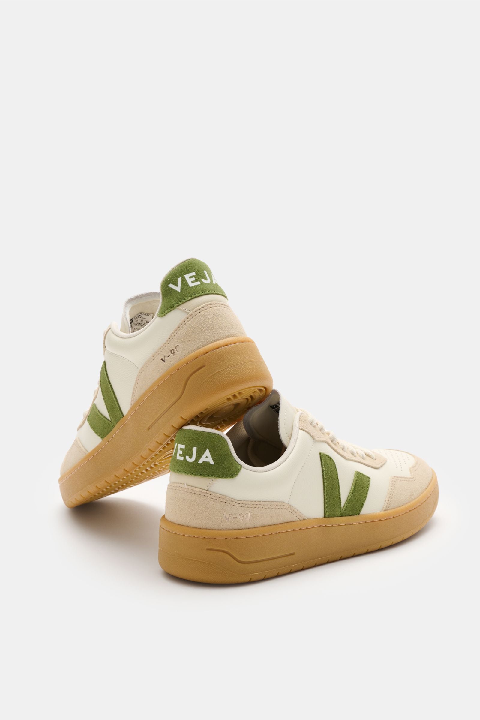 Veja Sneakers 'V-90 O.T. Leather' off-white/beige/sage - whitebeigesage