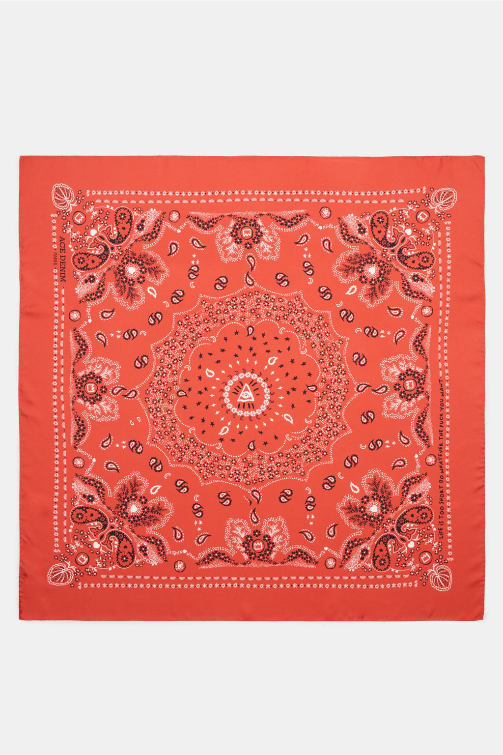 Ace Denim Silk scarf - patterned