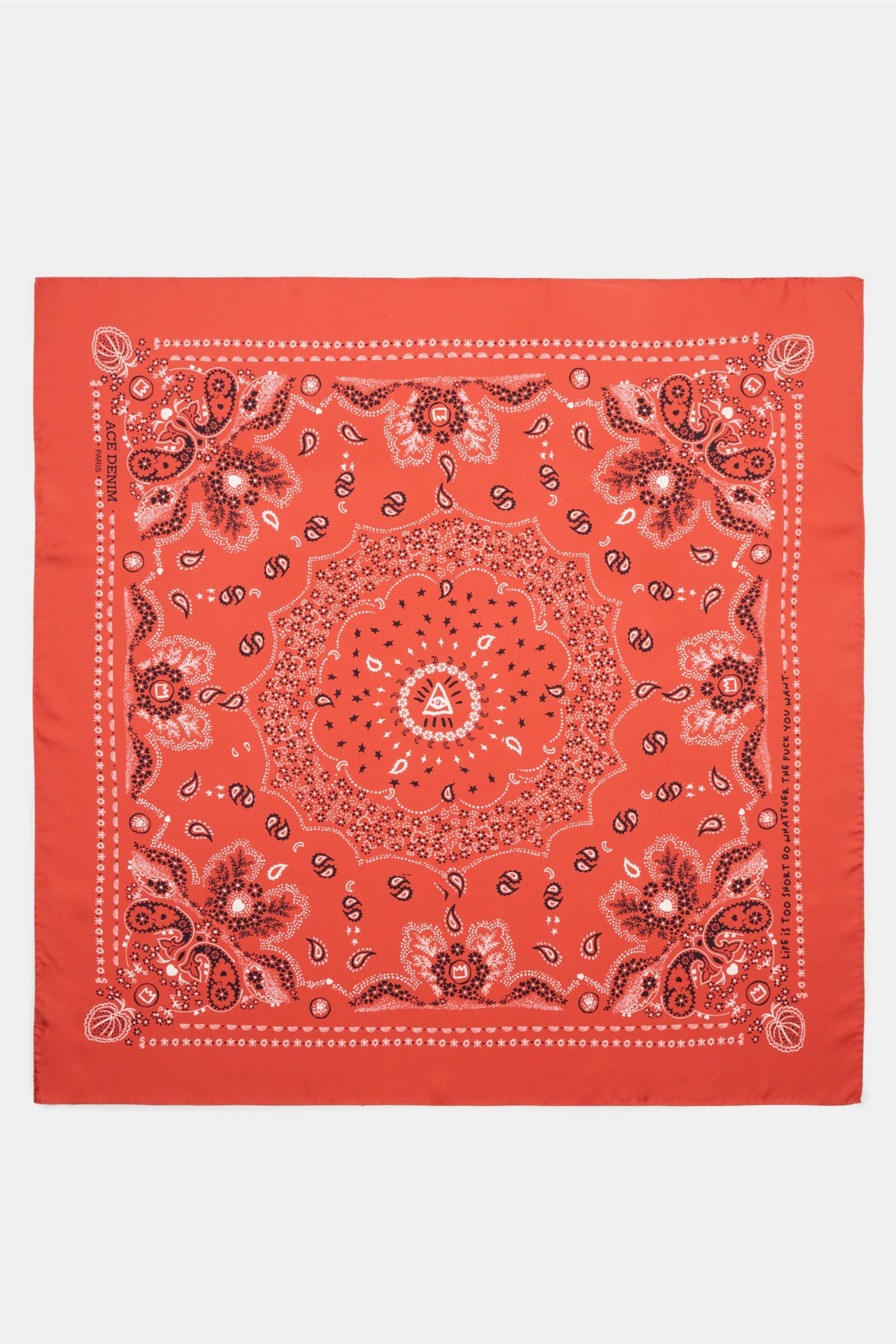 Ace Denim Silk scarf - patterned
