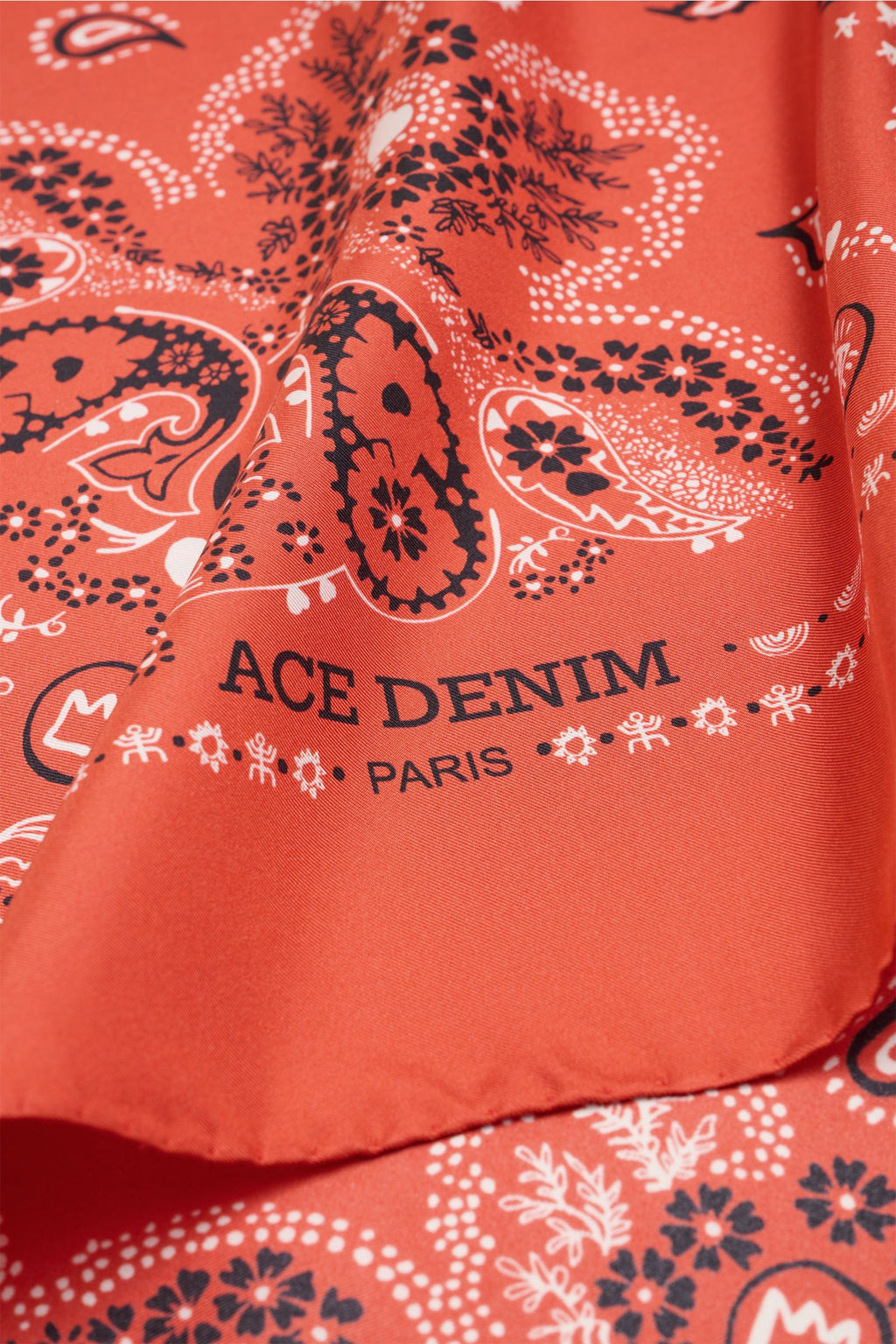 Ace Denim Silk scarf - patterned