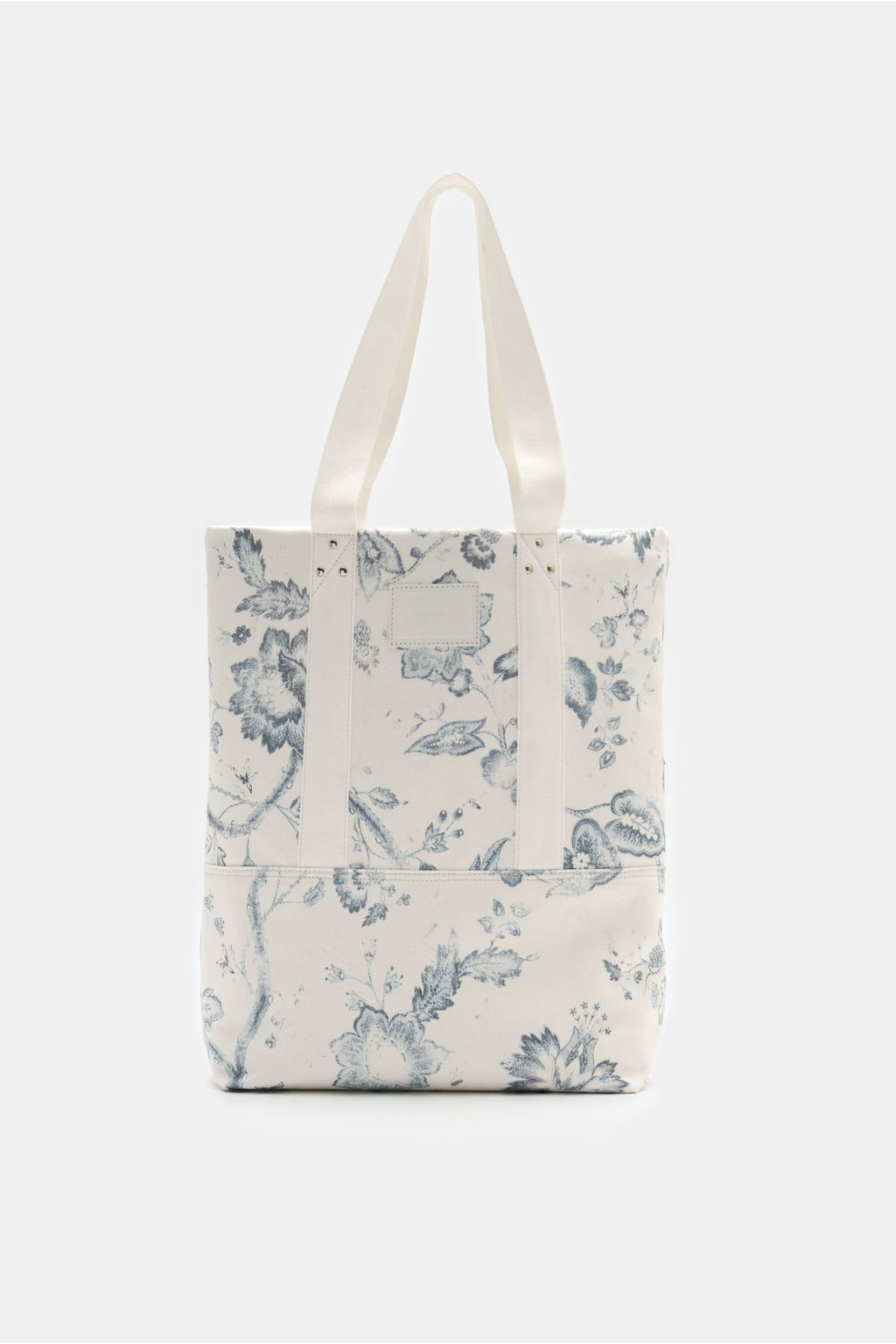 Erdem Denim tote bag white/grey-blue - blue patterned