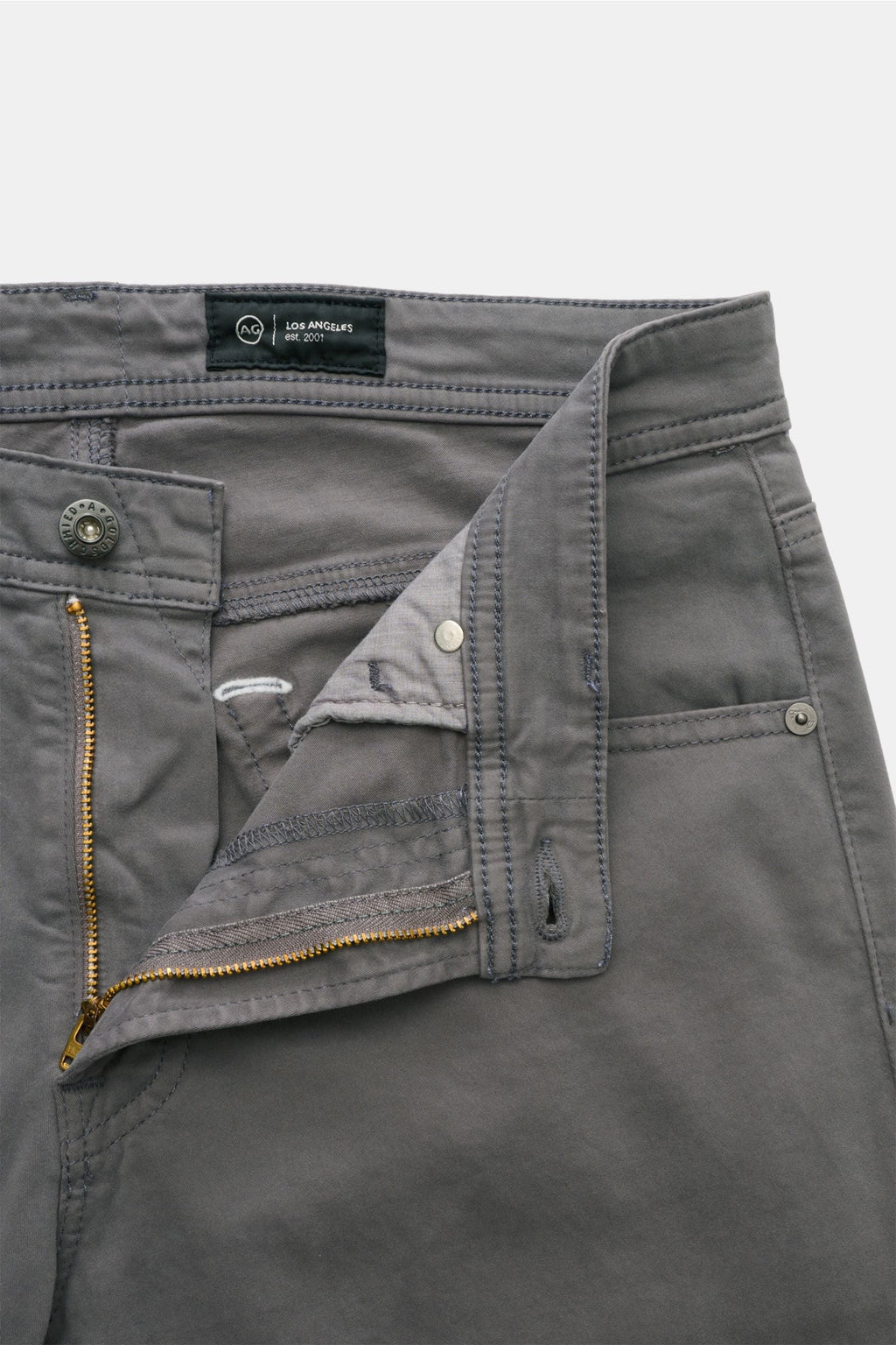 AG ADRIANO GOLDSCHMIED Cotton trousers 'Tellis' — Dark grey