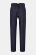 AGNONA Linen jogger pants — Navy