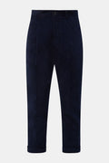 AMI PARIS Corduroy trousers 'Carrot' — Navy
