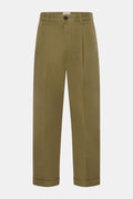AMI PARIS Cotton trousers ie — Olive