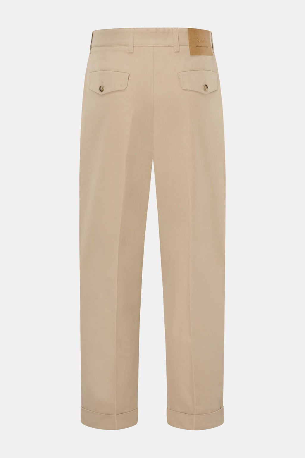 AMI PARIS Cotton trousers ie — Olive