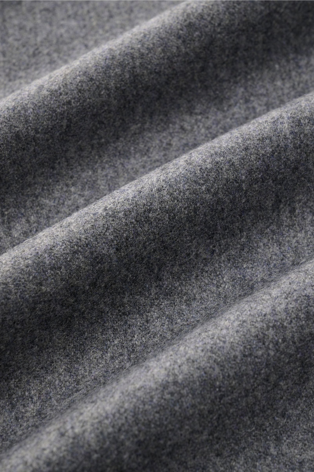 AMI PARIS Popover flannel shirt — Grey mottled