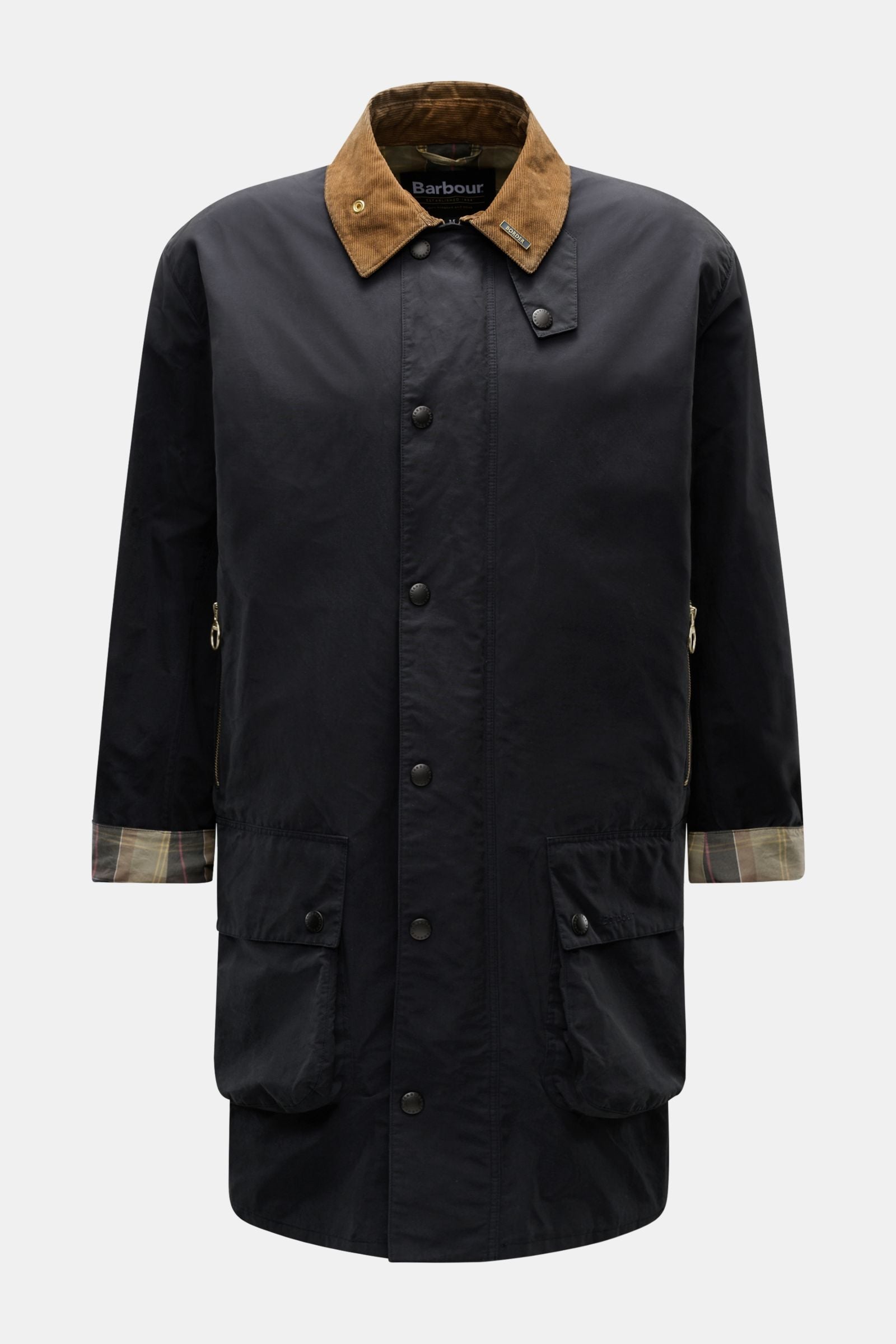 BARBOUR Parka 'Icons Border' — Dark navy