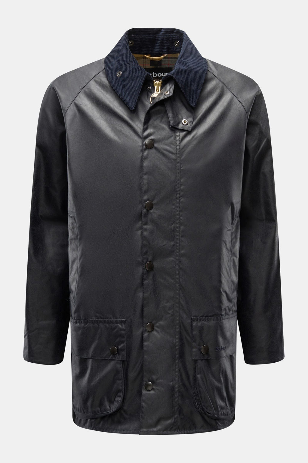 BARBOUR Waxed jacket 'Beaufort' — Dark navy