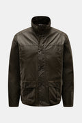 BARBOUR Waxed jacket 'Sander' — Dark olive