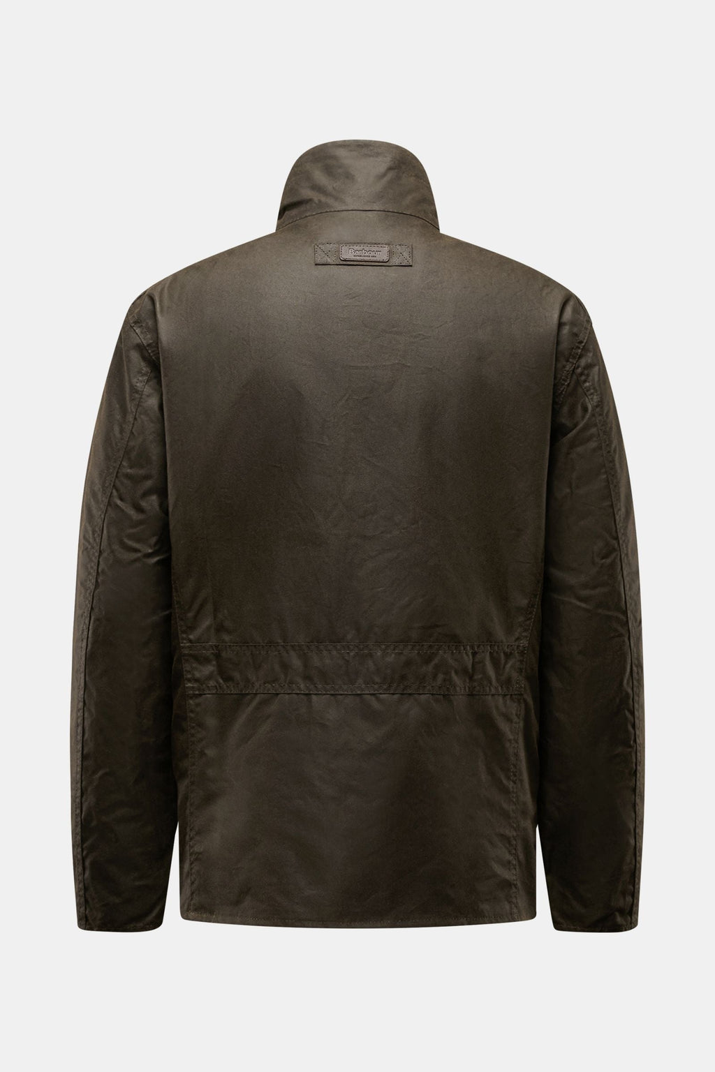 BARBOUR Waxed jacket 'Sander' — Dark olive