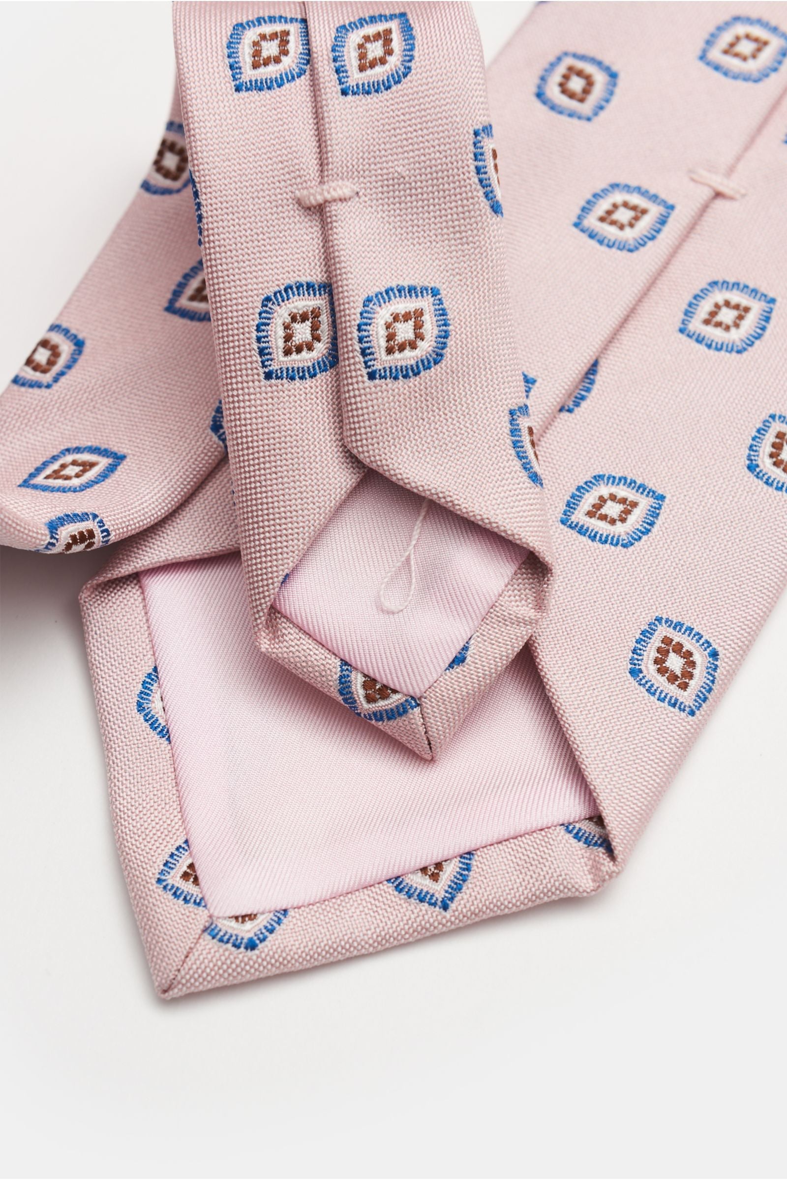 BIGI Silk tie 'Volga' — Brown patterned
