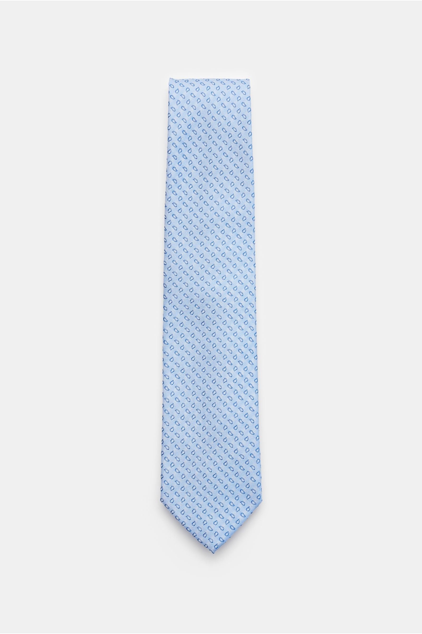 BIGI Silk tie 'Volga' light blue / navy