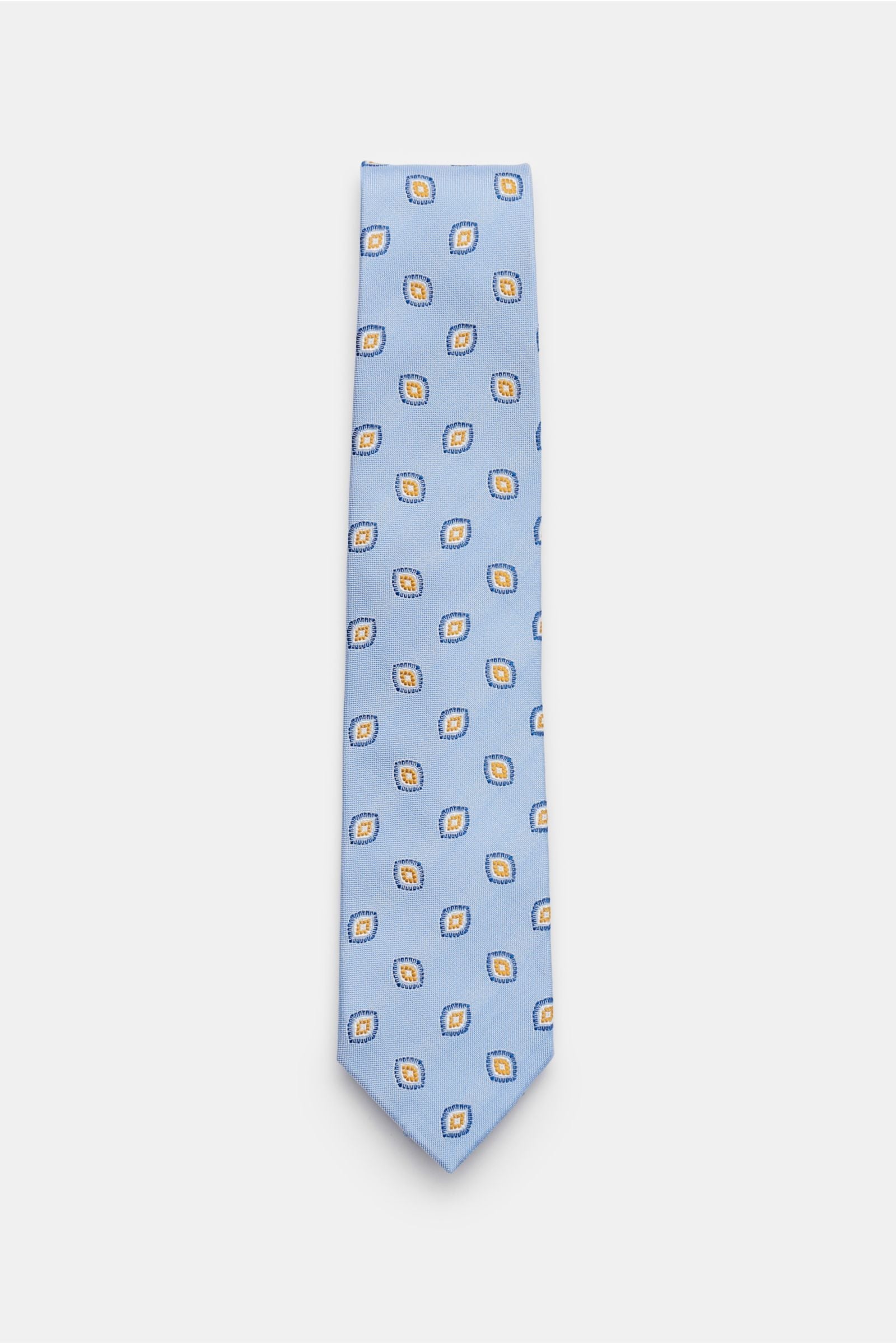 BIGI Silk tie 'Volga' light blue / navy